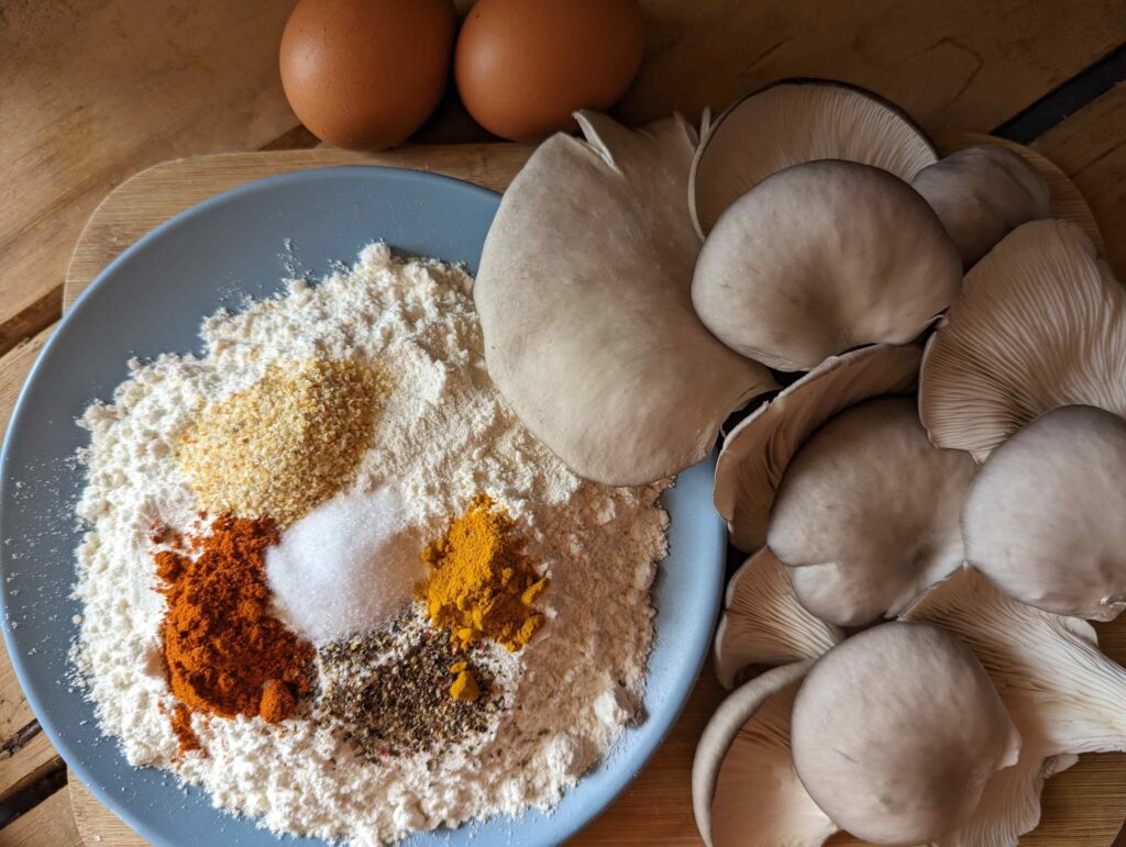 Pilkosios kreivabudes grybai, miltai su prieskoniais